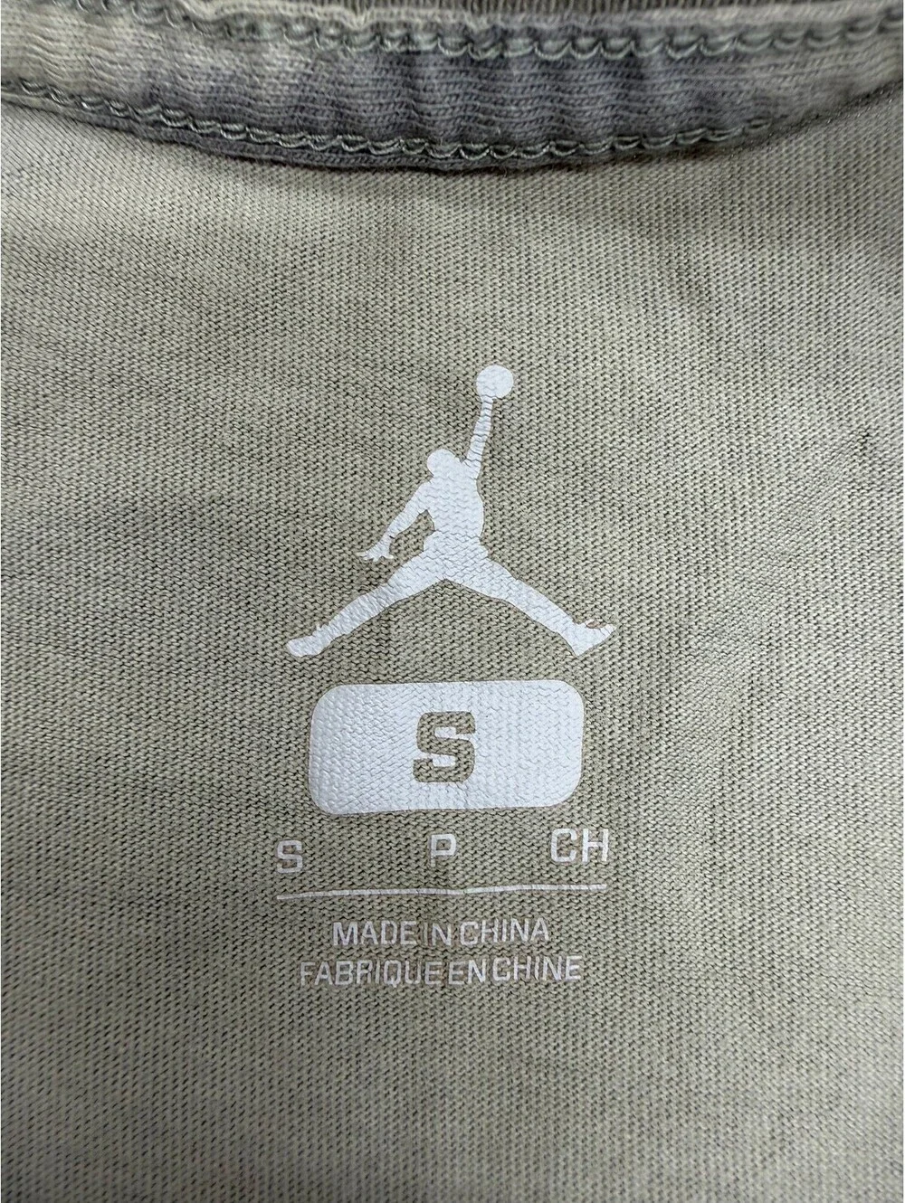 Jordan Retro 5 Men's T-Shirt Camo Short Sleeve Crew Neck Cotton Size Small Green